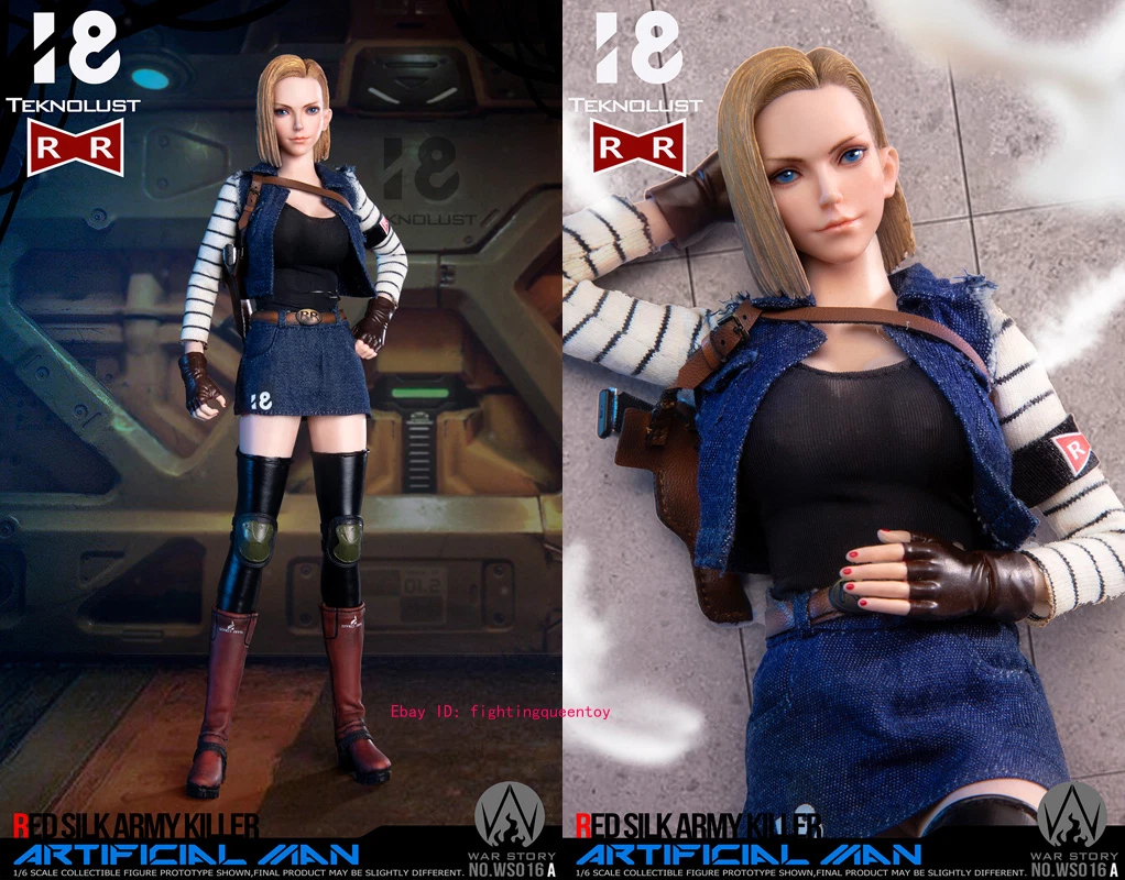 WAR STORY WS016A Dragon Ball Android 18 1/6 Female Action Figure.