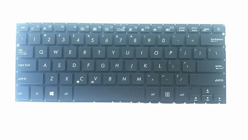 ASUS ZenBook UX305 Series US Laptop Keyboard – Black, No Frame, QWERTY – UX305C UX305L UX305U UX305FA