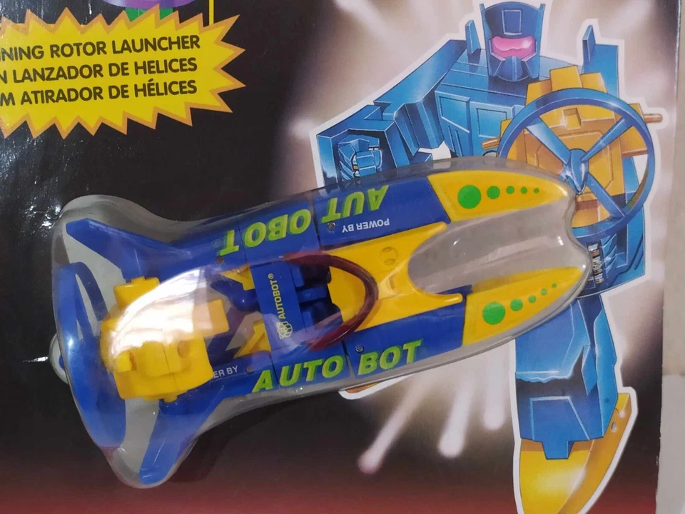 Rare vtg Transformers GEN2 Rotorbots Piranha Hasbro 1993 NOC - Image 3 of 4