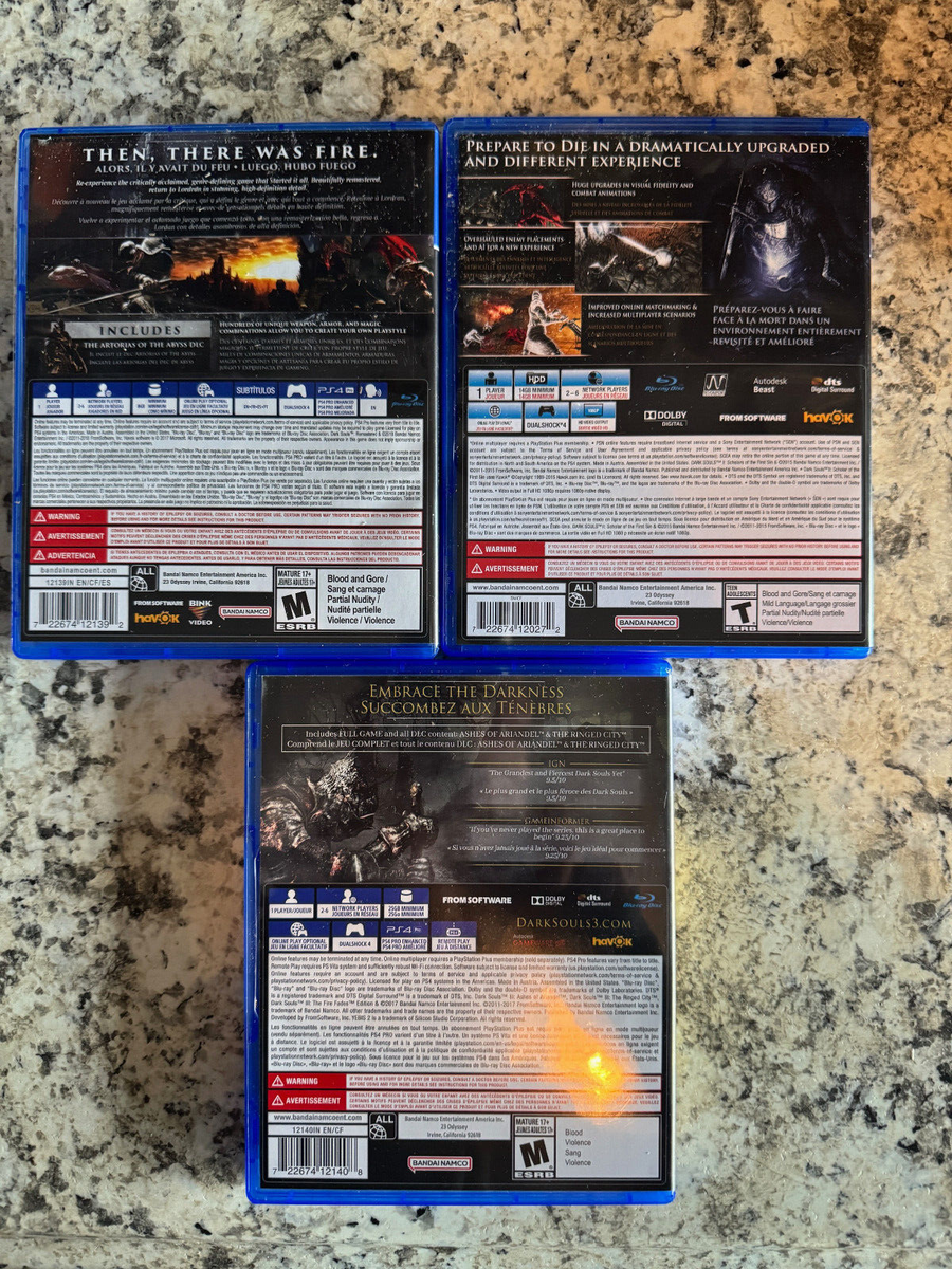 Dark Souls Trilogy PS4 Sony PlayStation 4 Open box in mint