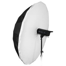 60in Parabolic White Reflective Umbrella Kit with Diffusion Cover - 16-Rib Bl...