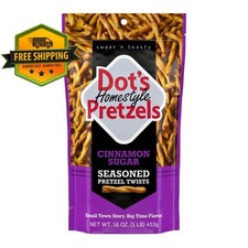 Dot s Pretzels Cinnamon Sugar Seasoned Pretzel Twists Snack, 16 oz