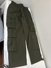 Unbranded Ladies Size S Olive Pants With Cargo Pockets Cotton  Polyester