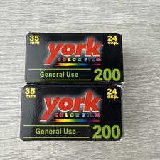 2 York 35mm Color Film 200 Sealed New Set of 2 Expired 2/2004