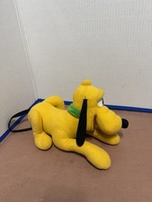 Disney Pluto Plush Stuffed Dog Yellow Laying 12” Soft Toy Mickey Friends
