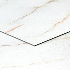 Livelynine Peel and Stick Floor Tile Waterproof Pink Gold White Marble Floor Til