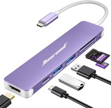 Hiearcool USB C Hub, 7-in-1 Multi-Port Adapter, USB-C to 4K HDMI Splitter Type C