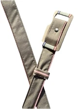 Vintage Belt Hy-Tek Fabric Stripe Pastel 32.5” Retro Preppy Tan Pink Safari