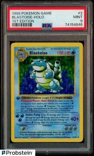 1999 Pokemon Game 1st Edition #2 Blastoise Holo PSA 9 MINT
