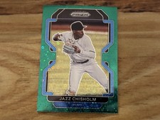 2022 Panini Prizm Baseball Jazz Chisholm #256 Green Donut Circles Prizm Card