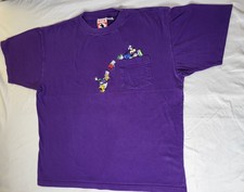   Vintage90s Disney MickeyInc TShirt Goofy Donald Duck Embroidered PocketTee L/XL
