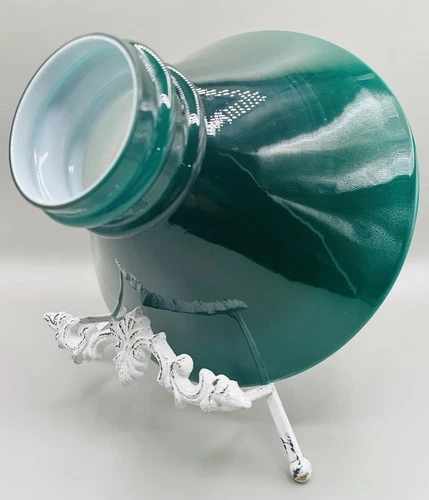 1870's Green Cased 10" DoubleKnuckle Kerosene Oil Slant Shade