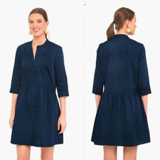 Tuckernuck Women's Navy Blue Royal Shirt Dress Mini Length sz XS NWOT $148