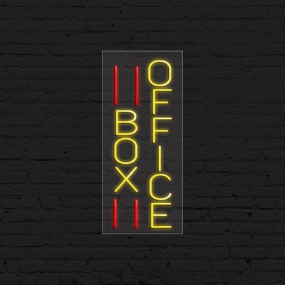 Box Office Sign for Business Displays | LED Flex Neon | 13''W x 32''H x 1''D