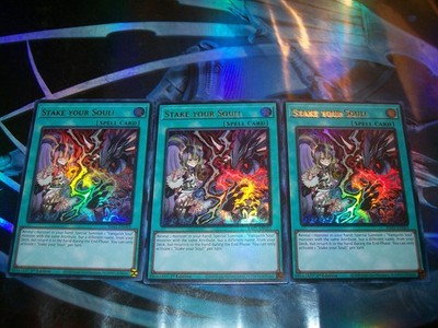 3x Stake Your Soul! 1st Edition Ultra Rare RA05-EN069 Yu-Gi-Oh!