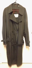 Towne London Fog Trench Coat Men's Size 46 Long Zip-out Lining Vintage
