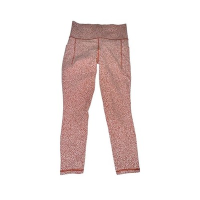 Athleta Salutation Stash II Textured Tight Women's S Micro Cheetah Oxford Rust