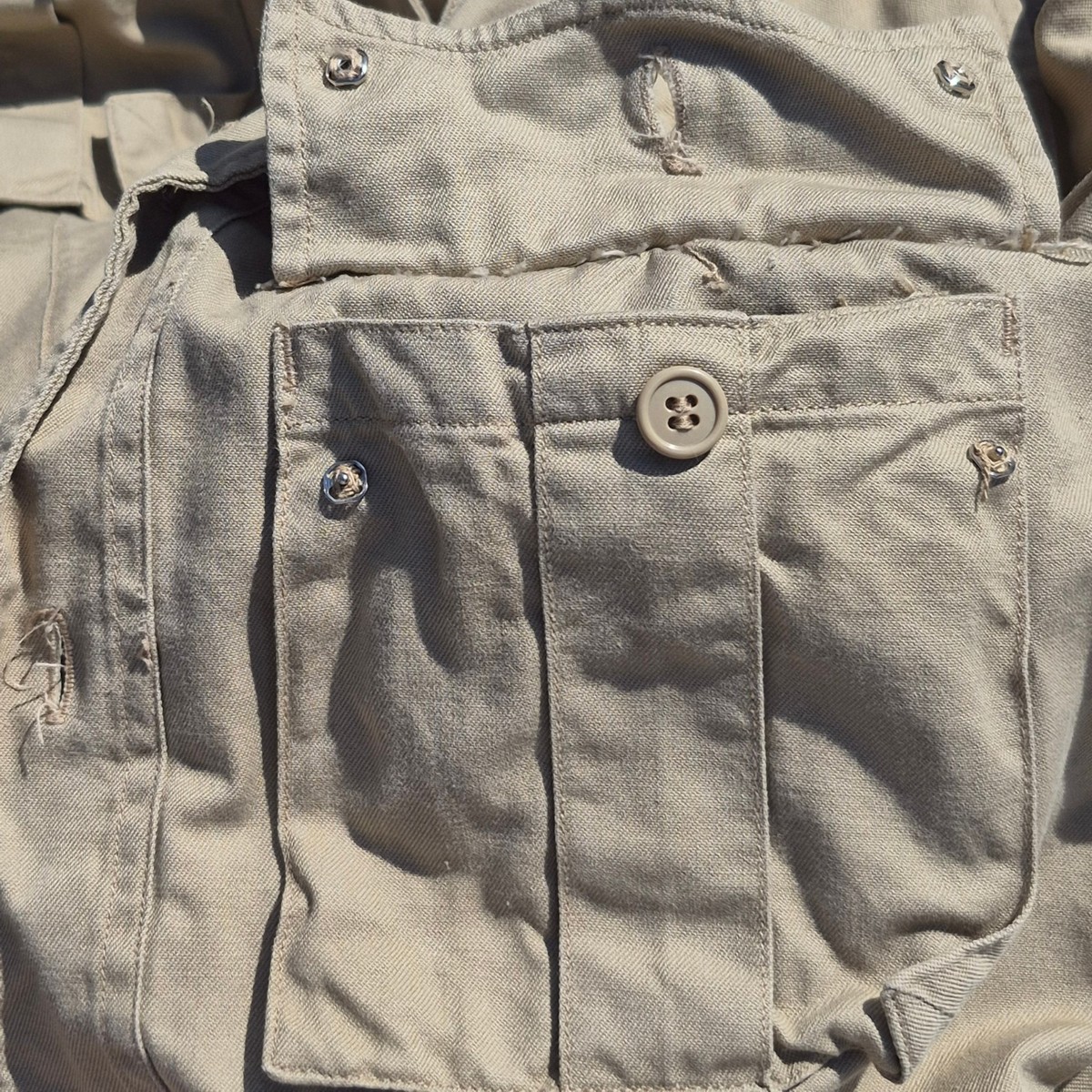 Vintage 1950s USAF Bush Jacket MIL-J-4954 Cotton Tan Tropical 40XL