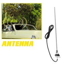 Car Vintage Style 3 Section Flexible Amfm Radio Antenna Support Round Base Eoa