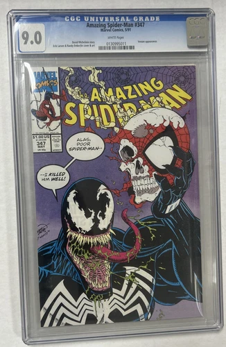Amazing Spider-man #347  CGC 9.0 VENOM Cover