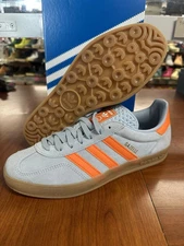 Adidas Gazelle Indoor Wonder Blue Orange Gum Men's Gym Sneakers JH5405 Size 8.5