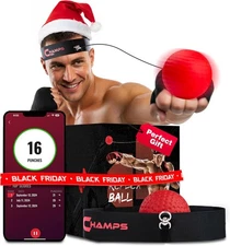 Champs MMA Boxing Reflex Ball with Punch Counter App | Boxing Equipment - Speed,