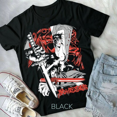 HOT!Ninja Scroll Kagero Moon Jubei Anime Manga Black T-Shirt Tee ALL SIZES