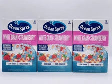 Ocean Spray White Cran Strawberry Drink Mix Zero Sugar 3 Boxes x 10 = 30 Packets