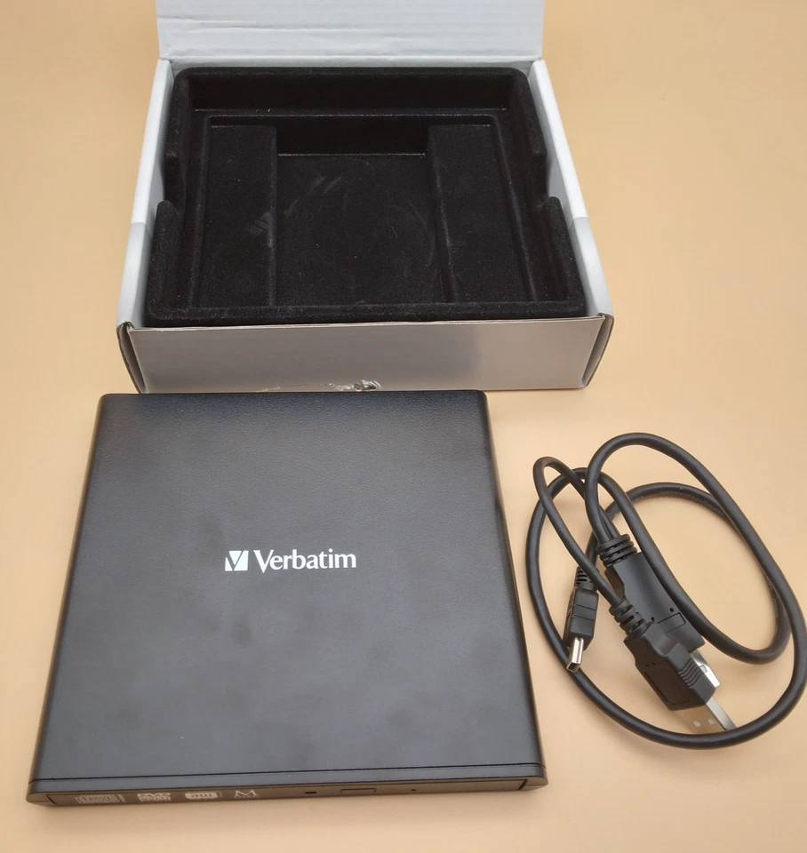 Verbatim External Slimline CD/DVD Writer USB Powered 8X DVD Burner NO DISC - Image 3 of 4