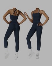 Women  s Charcoal Grey Workout Set Top And Bottoms Set