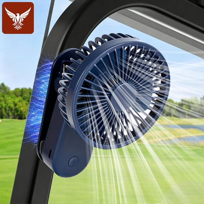 #ad Magnetic Fan for Golf Cart 2400mAh USB Rechargeable Portable 3 Speeds Mini Fans $15.99
