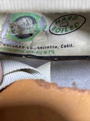 Vtg E D Bullard Hard Boiled Hard Hat Aluminum Full Brim Metal Safety Helmet - Picture 10 of 13