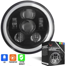 Eagle Lights 7" LED Headlight Kit with Halo Ring for Harley-Davidson® and Indian