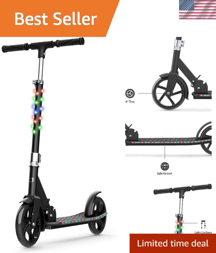Jupiter Youth Kick Scooter - Easy to Fold, Rear Brake, and Great for Outdoor Fun