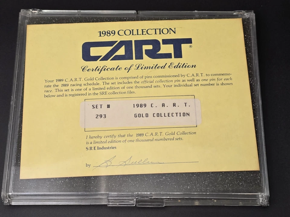 1989 CART Gold Collection Limited Edition Hat Pins Indy Car Racing Lot Of 16 Set - Image 2 of 4