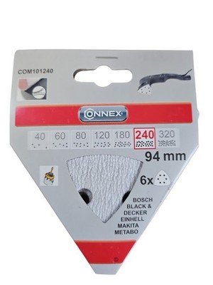CONNEX Delta-Haftscheiben 94 mm gelocht  Korn 240 (6Stück ) Schleifpapier