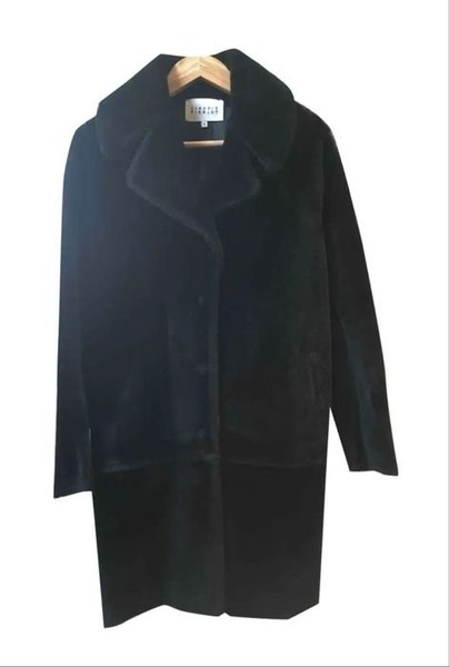 Women Claudie Pierlot Coat Black Sheepskin 36
