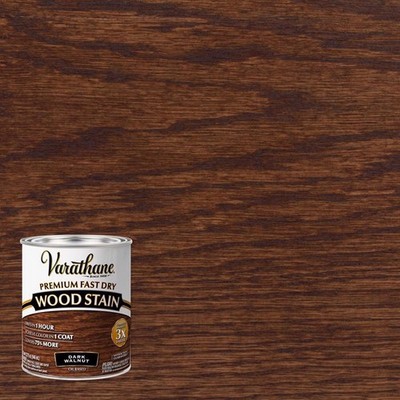 Varathane 262006 Dark Walnut Oil-Based Fast Dry Wood Stain 1 qt. (Pack of 2)