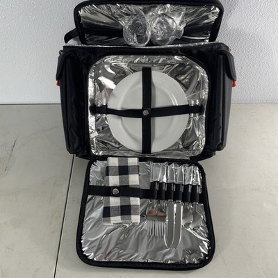 Harley Davidson Insulated Cooler Bag Picnic Set Service for 2-open