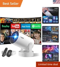 Wireless Mini Projector with Auto Keystone & Built-in Apps - Home Theater Ready