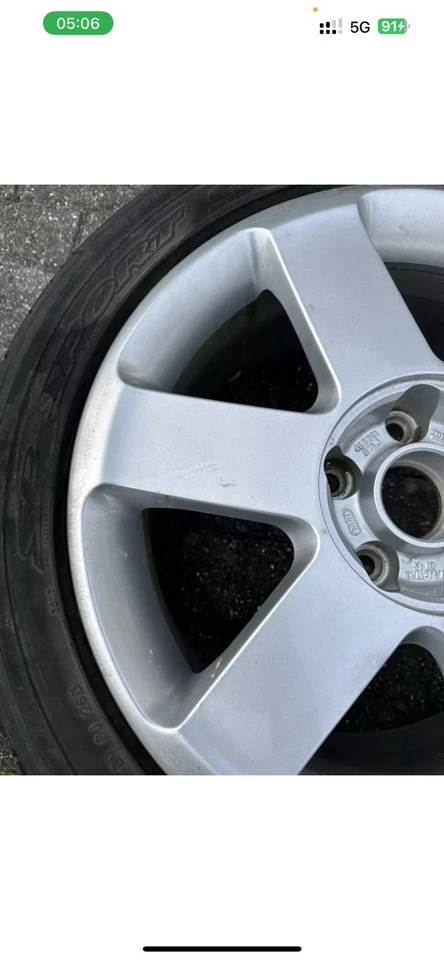 GENUINE Audi A4 8E B6 B7 7, 5x17 ET45 ALLOY WHEEL 8E0601025J X1 #5 - Image 2 of 4