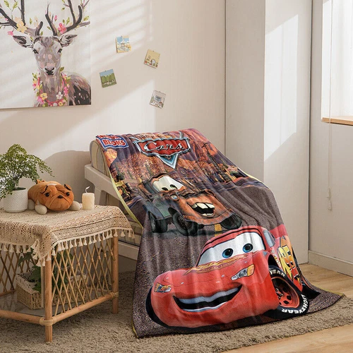 Cars Lightning McQueen coperta in pile lancio divano letto calda morbida coperta flanella - Foto 4 di 10