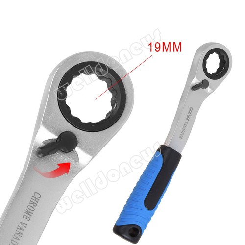 Durchsteck Ratsche Steckschlüssel Satz 17 tlg. Durchsteckknarre 3/8 1/2" 10-24mm - Bild 8 von 15