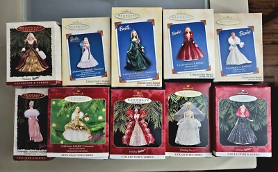 Hallmark Keepsake Barbie Ornaments Lot of 10