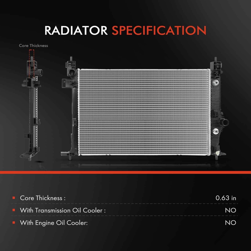 Plastic+Aluminium Radiator for Chevrolet Trax Buick Envista 2024-2025 ...