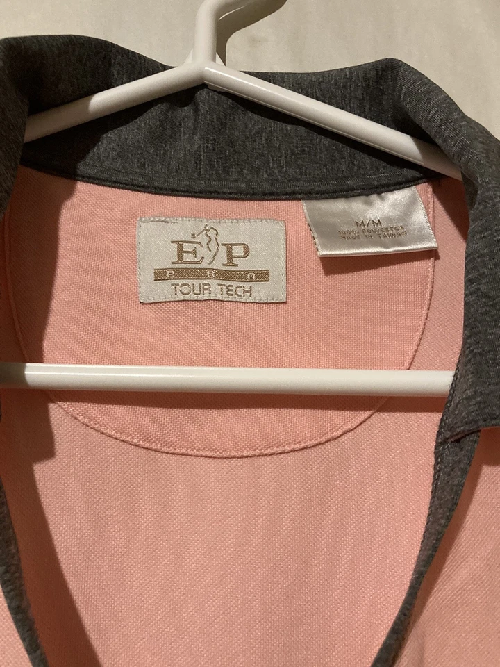 EP Pro Tech Tour Sleeveless Pullover Pink White Top sz Medium - Image 2 of 4