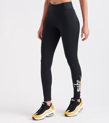 AQ7872-010 Women's Nike NEW METALLIC GFX LEGGING !!BLACK /SILVER/GOLD | eBay