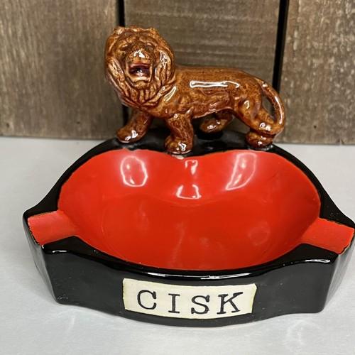 Cisk Lager Beer Ashtray Malta Vintage Lion Ceramic Advertising - Picture 12 of 12