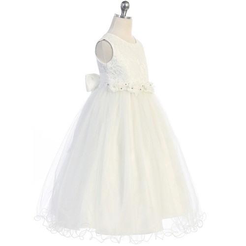IVORY Size 8 Flower Girl Dress Birthday Recital Bridesmaid Party Graduation - Picture 3 of 6