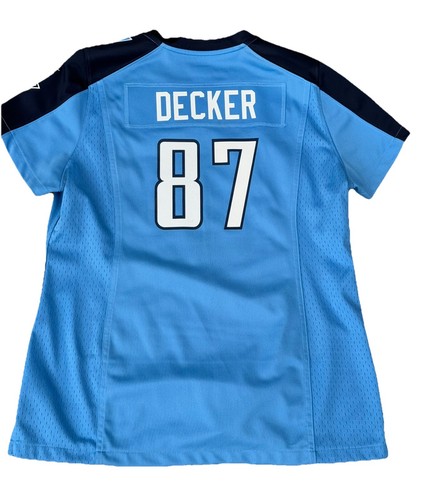 Tennessee Titans NFL On Field Nike Women's Jersey-Decker 87 Light Blue Sz Large - Picture 2 of 5